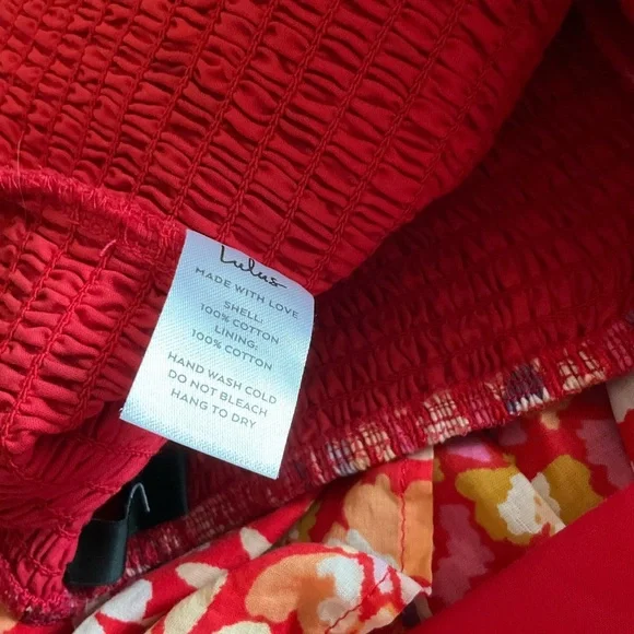 NWT Lulu’s Sunlit Summer Red Floral Print Matching Set - Picture 11 of 16
